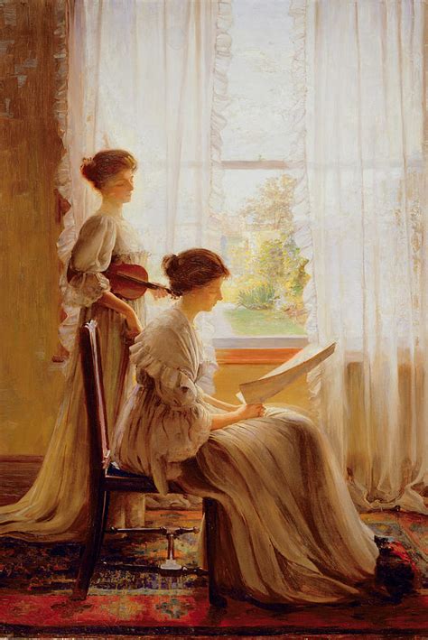 The Music Lesson, C.1890 Painting by American School