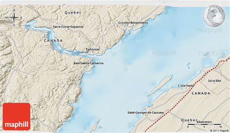 Shaded Relief 3D Map of Tadoussac