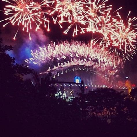 New Years Eve fireworks over the Sydney harbour bridge. Just awesome ...