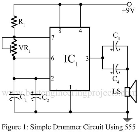 Simple Drummer Project Using Timer 555 - Engineering Projects