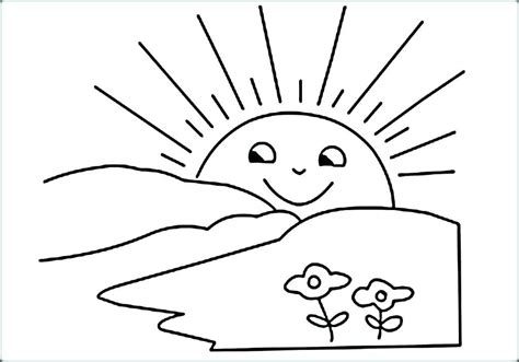 Sun Coloring Page Sun Color Page Sun Coloring Pages Free Printable Sunrise Coloring Pages Rising ...