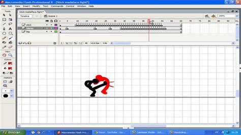 Macromedia flash 8- Stick Fight Animation - YouTube