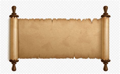 Realistic open parchment scroll on transparent 21937048 Vector Art at Vecteezy