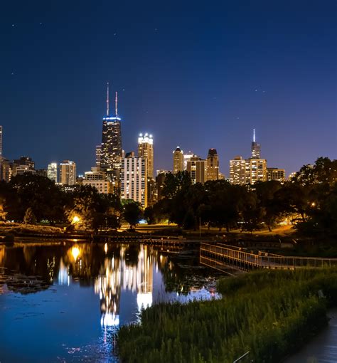 View from Lincoln Park nature boardwalk. : r/chicago