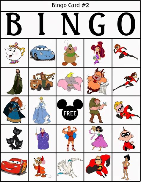 Bingo de Personajes Disney, para Imprimir Gratis. | Disney activities, Disney games, Disney fun