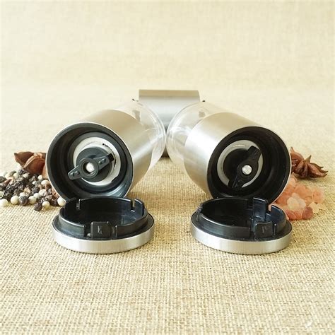 stainless steel salt and pepper grinder set 2 in 1