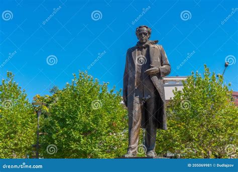 Statue of Ibrahim Rugova in Prishtina, Kosovo Editorial Photo - Image ...