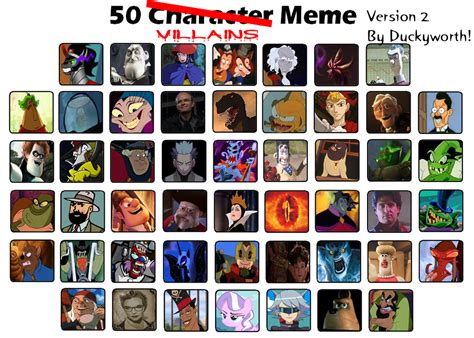 50 Villains Meme Part 2 by Duckyworth on DeviantArt