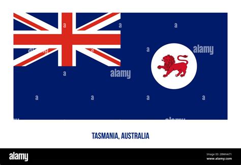 Tasmania (Tas) Flag Vector Illustration on White Background. States Flag of Australia Stock ...