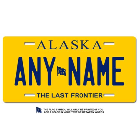 Personalized Alaska License Plate for Bicycles, Kid's Bikes, Carts ...