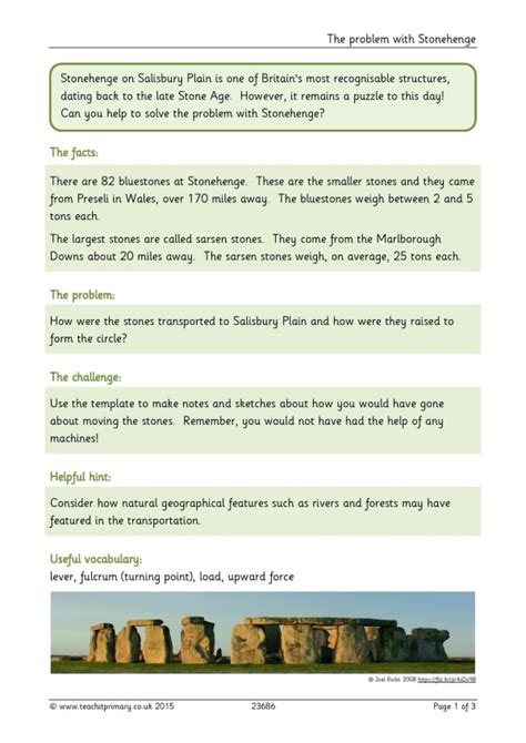 Stonehenge | KS2 History | Stone Age | Teachit