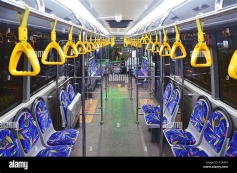 Interior of TransJakarta bus Stock Photo - Alamy