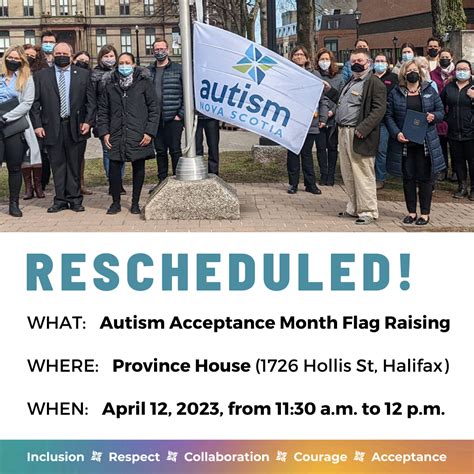 Autism Acceptance Month Flag Raising – Autism Nova Scotia