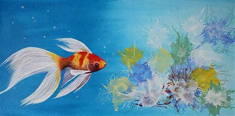 Undewater Beauty original acrylic painting by Georgeta Blanaru | Ocean painting, Watercolor ...