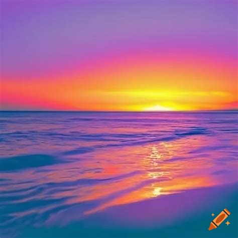 Coastal sunset in turquoise and lavender on Craiyon