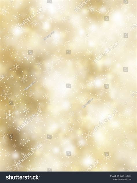 Gold Christmas Background Falling Snowflakes Stock Illustration 2226153297 | Shutterstock