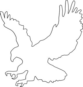 Eagle Outline Clip Art at Clker.com - vector clip art online, royalty ...