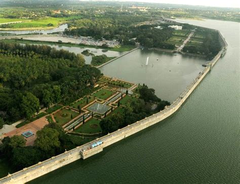 Krishna Raja Sagara reservoir and Brindavan Garden