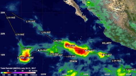 Hilary And Irwin Interaction Shown | NASA Global Precipitation Measurement Mission