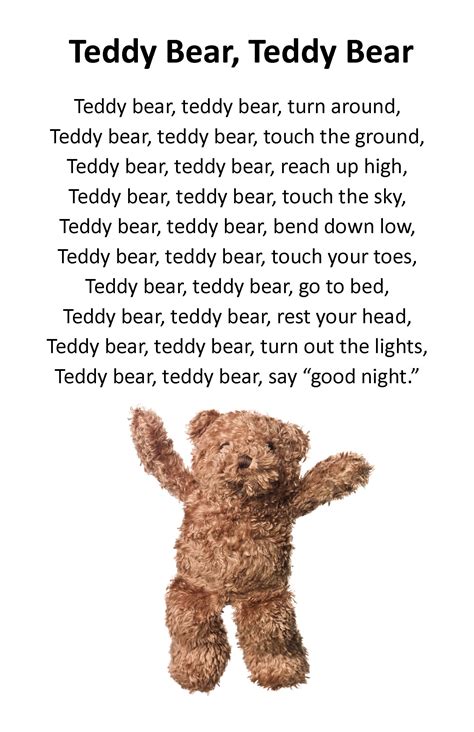 26 best ideas for coloring | Teddy Bear Song