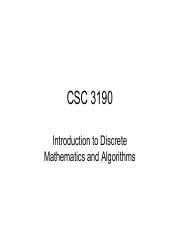 Introduction to Discrete Mathematics and Algorithms: Course | Course Hero