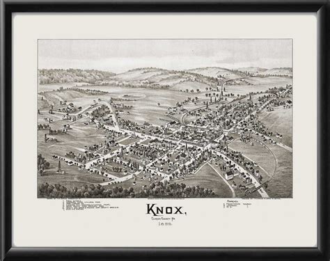 Knox PA 1898 Restored Map | Vintage City Maps