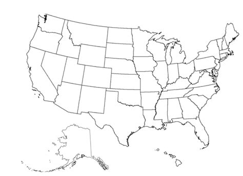blank united states map quiz printable - Printable Maps Online