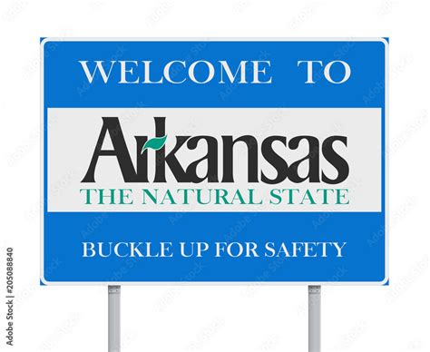 Welcome to Arkansas road sign Stock Vector | Adobe Stock