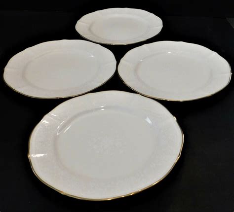 4 Noritake Chandon Ivory China 7306 Dessert Bread Plates Gold Rim Japan #Noritake | Chandon ...