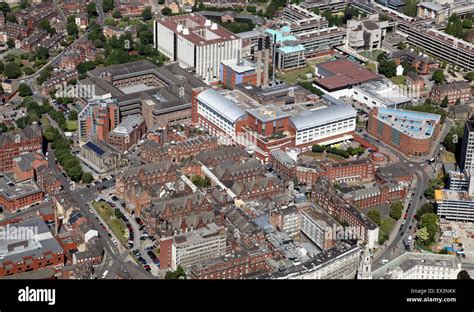 aerial view of Leeds General Infirmary, the LGI, in Leeds, West ...