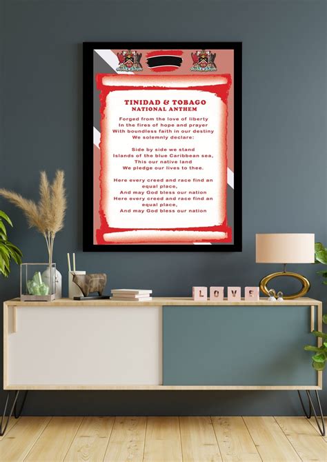 Trinidad National Anthem Poster A3 Size Non-laminate / - Etsy