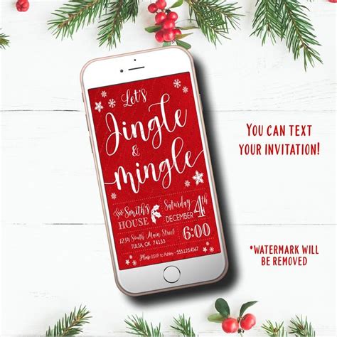 Jingle and Mingle Invitation Christmas Party Invitation - Etsy | Christmas party invitations ...