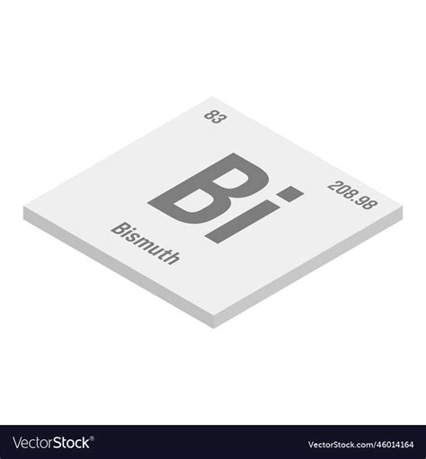 Bismuth bi periodic table element Royalty Free Vector Image