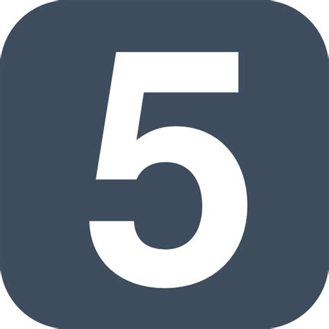 Number 5 Icon, Transparent Number 5.PNG Images & Vector - FreeIconsPNG