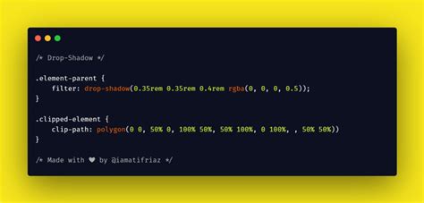 Drop-shadow on clipped element - CSS Only - DEV Community