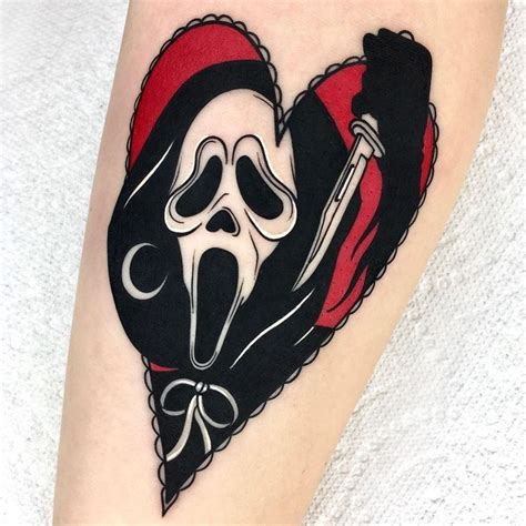 𝕹𝖆𝖙𝖊 𝕷𝖆𝖎𝖗𝖉 on Instagram: “. . . . . #ghostface#ghostfacetattoo#scream# ...