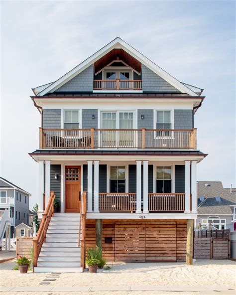 Manasquan, New Jersey | This coastal home features white windows and ...