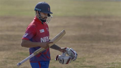 Kushal Bhurtel bats during a training session for T20 World Cup Qualifiers - YouTube