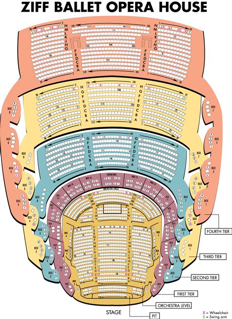 Ziff Ballet Opera House Seatmap