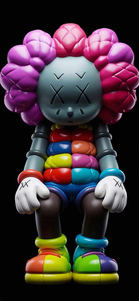 Kaws Clown Toy Black Wallpapers - KAWS Wallpapers for iPhone