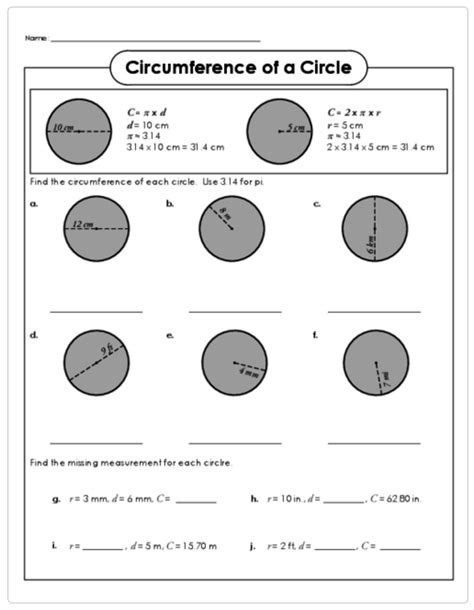 Circumference of a Circle Worksheet (Freebie) - Math Worksheet | Algebra worksheets, Circle math ...