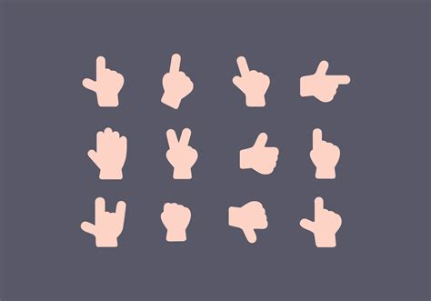 Vector Hand Gestures Icons 159806 Vector Art at Vecteezy