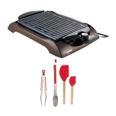 Zojirushi Eb-cc15 Indoor Electric Grill With Handle Tongs Set And Spatula Set : Target