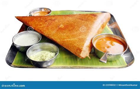 Masala Dosa With Variety Of Chutney And Sambar Stock Photography - Image: 22598032