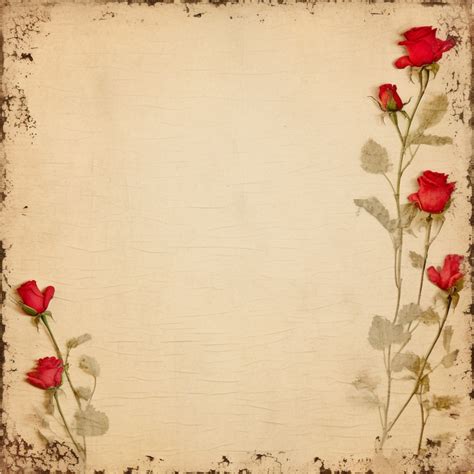 Vintage Roses Paper Template Free Stock Photo - Public Domain Pictures