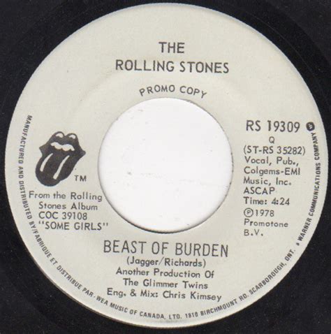 The Rolling Stones - Beast Of Burden (1978, Vinyl) | Discogs