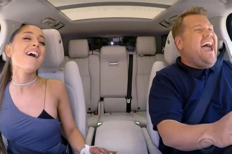 Watch: James Corden carries Ariana Grande into Starbucks on 'Carpool Karaoke'