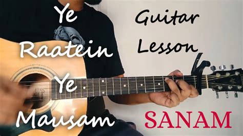 Ye Raatein Ye Mausam guitar lesson in Hindi | Sanam - YouTube