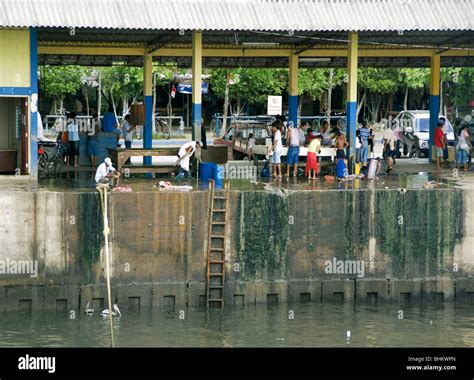 El Salvador. Acajutla port. Fishing Stock Photo - Alamy