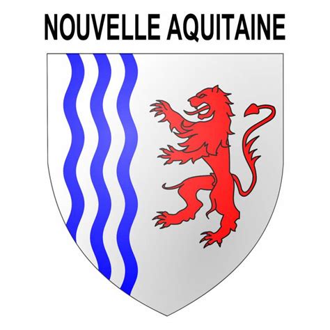 Blason Nouvelle Aquitaine autocollant pour plaque d'immatriculation